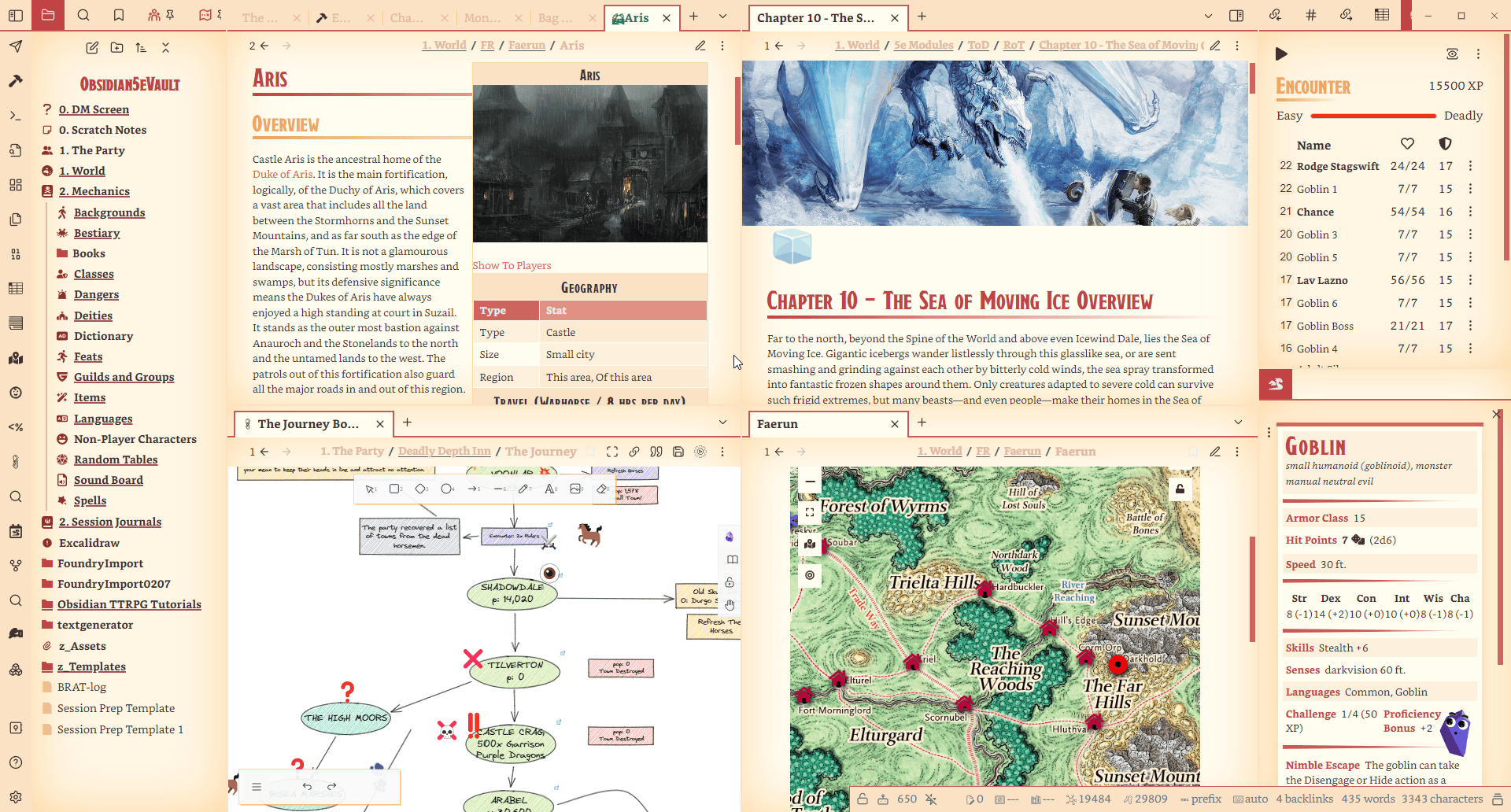 Organiser ses notes de jeu de rĂŽle avec Obsidian